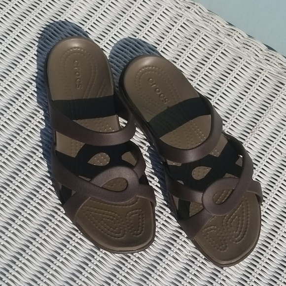 CROCS Shoes - Crocs Brown Cooper Meleen twist sandles